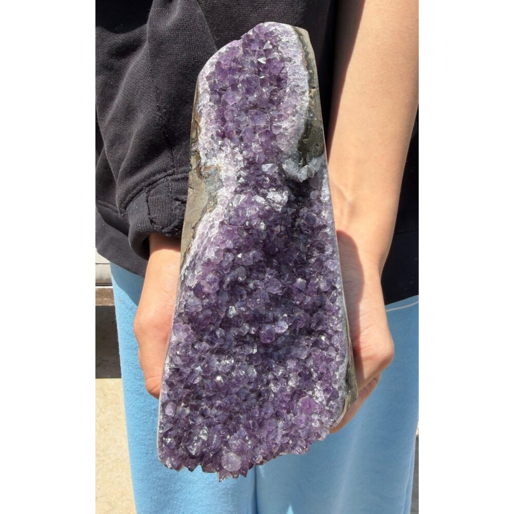Uruguayan Amethyst Cluster 4lb 1.5oz 7.25" Cut Base Free-Standing One of a Kind